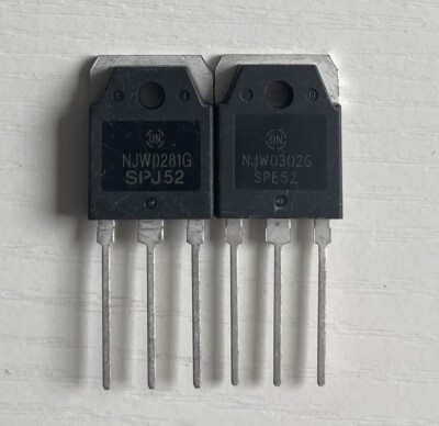 5 Paia (10 Pezzi) Circuiti Integrati NJW0281G E NJW0302G - Transistor Audio Complementari