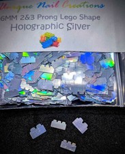 4MM Brick Shape Glitter You Choose Color Nail Art  Acrylic  Gel  Body Art  Festival