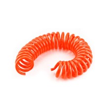 Flexible PU Recoil Coil Spring Hose Tube Orange For Compressor Air Tool