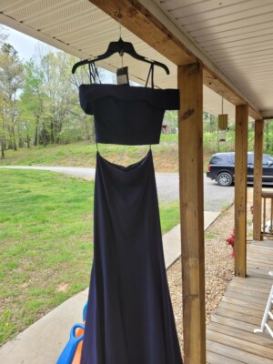 prom dress navy blue 2 piece new with tags | eBay