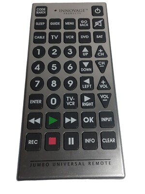 Innovage JUMBO Universal Remote Control Large Buttons Innovage Products