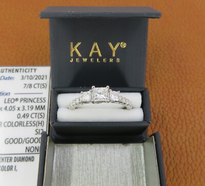 7/8 CT Kay The Leo Three Stone Diamond Engagement Ring
