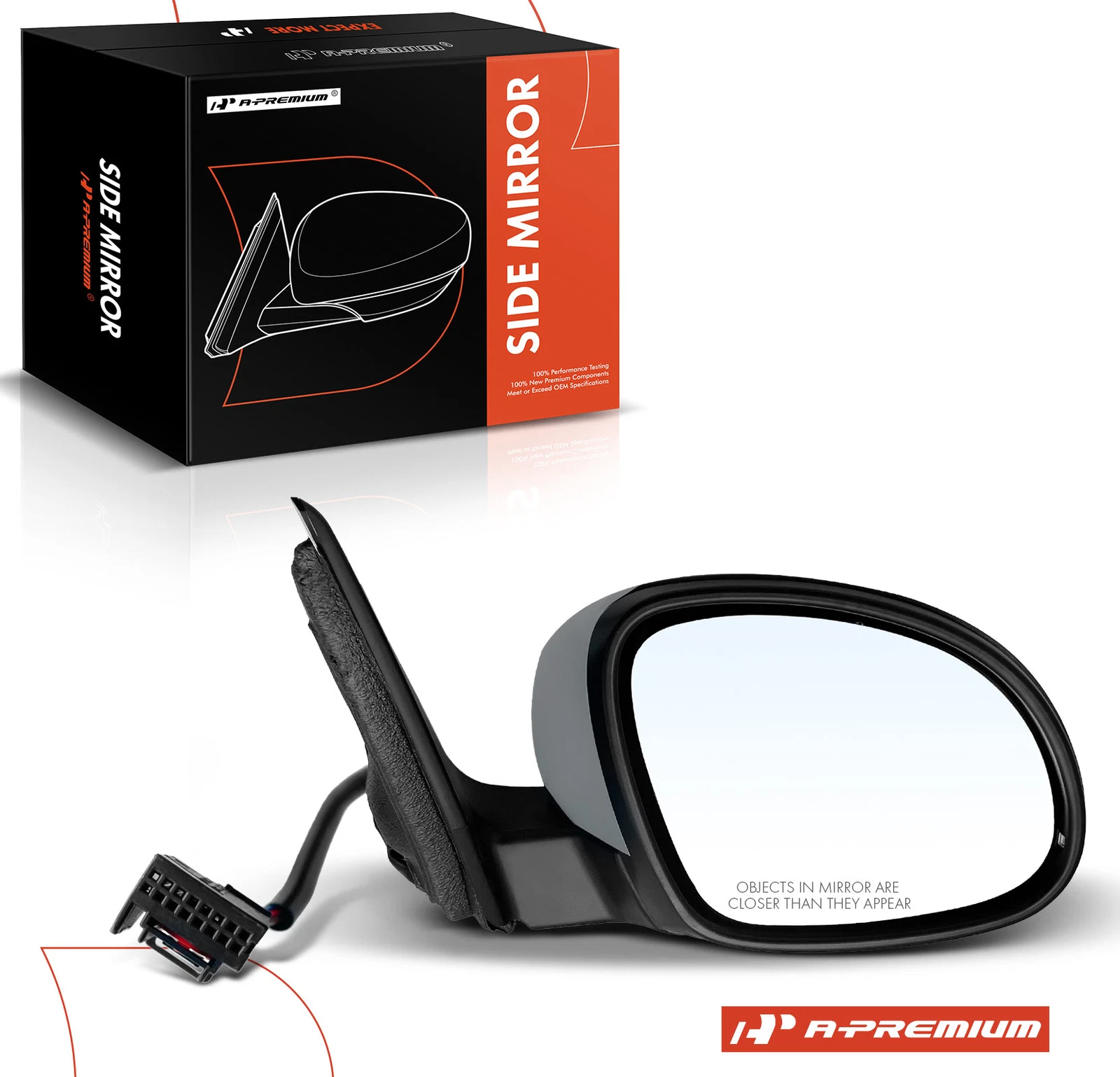 A-Premium Passenger Power Glass Adjust Mirror for Volkswagen Tiguan 2009-2018