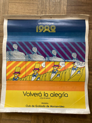 1982 Calendar ''Volverá la alegría'' Murgas songs - Club de Grabado. Uruguay