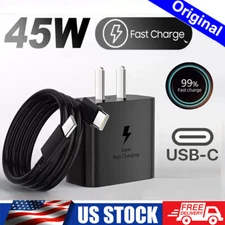 45W Super USB-C Wall Fast Charger USB-C Cable For Samsung A15 A25 A35 A55 A05s