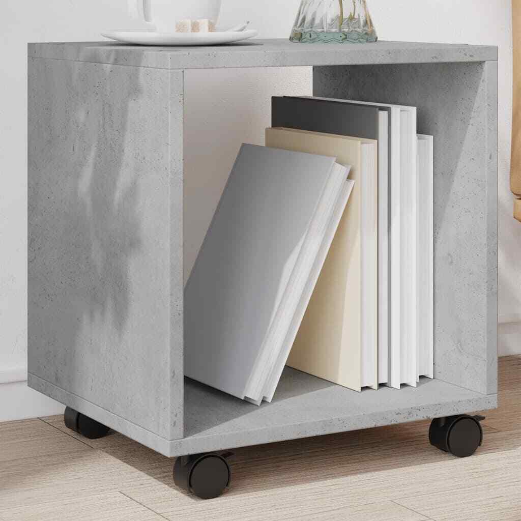 vidaXL聽Rolling聽Cabinet聽Concrete Grey 37x33x42.5 cm Engineered Wood