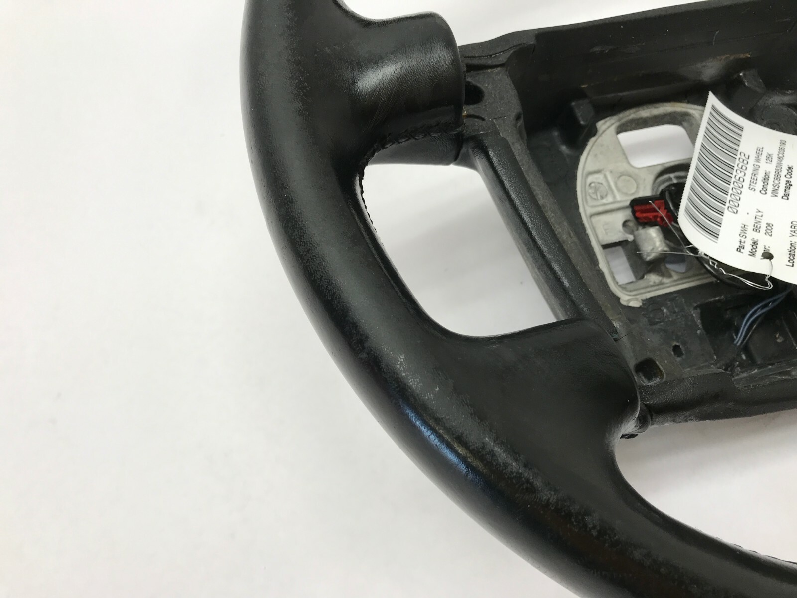 06 07 08 BENTLEY CONTINENTAL FLYING SPUR STEERING WHEEL OEM BLACK SEE PICS