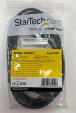 Startech SCNM9FM2MBK Black DB9 RS232 Serial Null Modem Cable F/M 2M/6.6ft