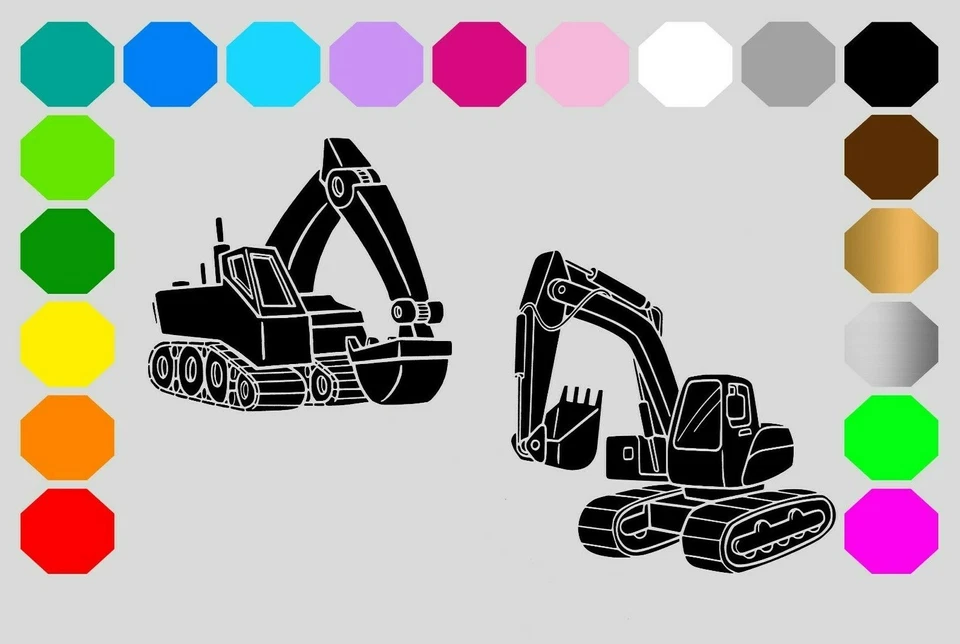 Escavatore veicolo da cantiere escavatore a pale immagine da stirare pellicola flessibile