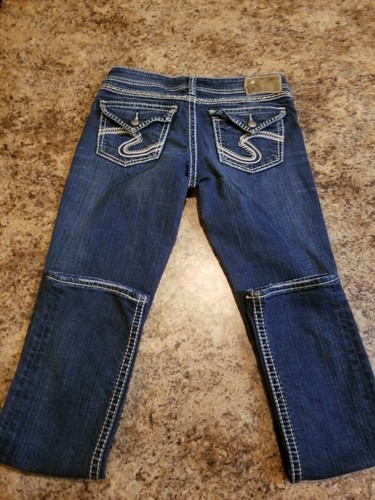 Silver Berkley Flap Womens Jeans Size 26/32 EUC Straight - Picture 7 of 9