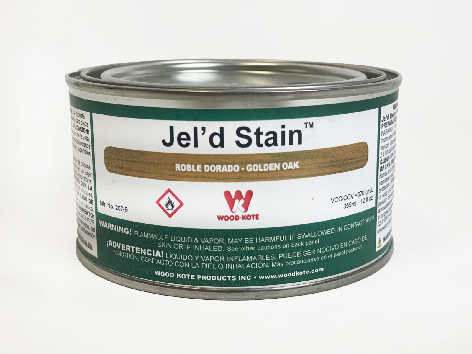 Wood Kote Jel'd Stain, 12oz, Fast Drying SemiTransparent Wood Stain