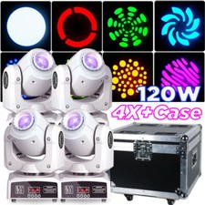 4PCS LED Moving Head Light RGBW Gobo Beam Stage DJ Disco Club DMX Spot Lighting