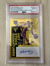 2022 Panini Flux Keegan Murray Signature Gold 2/10 PSA 10 NBA Card Low Pop