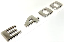 #2 E400 CHROME REPLACEMENT FOR MERCEDES REAR TRUNK EMBLEM BADGE NAMEPLATE DECAL