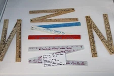 Vintage Tri-fold ruler lot of 5, Advertising, Ohio, Bank, Realty, Valley, career