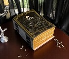 400 Page Large Grimoire the lover leather journal, Print, Blank spell book
