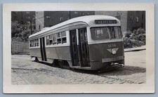 Trolley Photo - Pittsburgh Railways #1136 PCC Streetcar 1947 Henderson Street