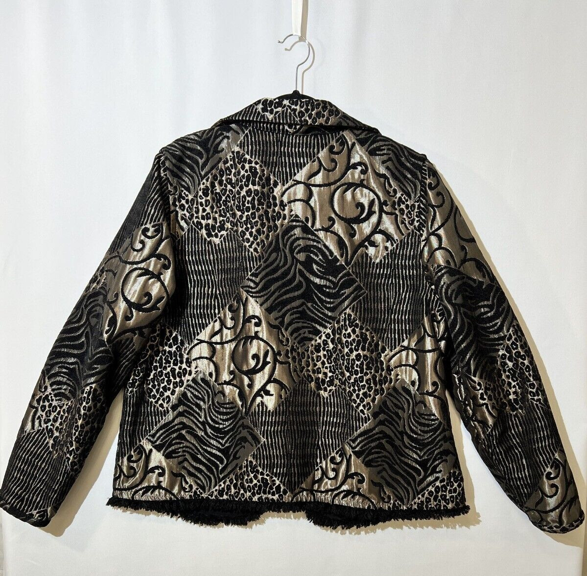 TanJay Womens Patchwork Blazer Jacket Size 16 Pol… - image 3