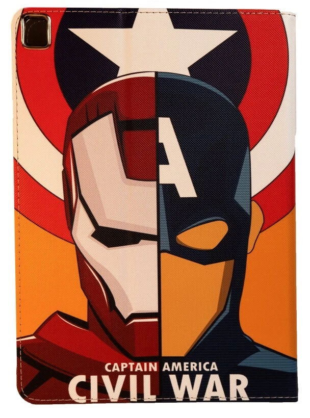 For iPad Pro 10.5 / 10.2 / Air 3 Captain America Iron Man Marvel Case Cover - Image 3 of 4