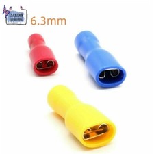 50/100PCS Fully Female Spade Crimp Connectors Terminals 22-10AWG RED BLUE YELLOW