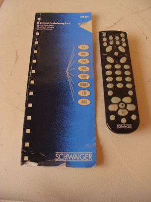 SCHWAIGER  UFB- 801  Fernbedienung 8 in 1 - Universal Remote Control