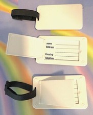 New LUGGAGE ID TAG with Privacy Panel, Identification, DIY Decorate It Yourself