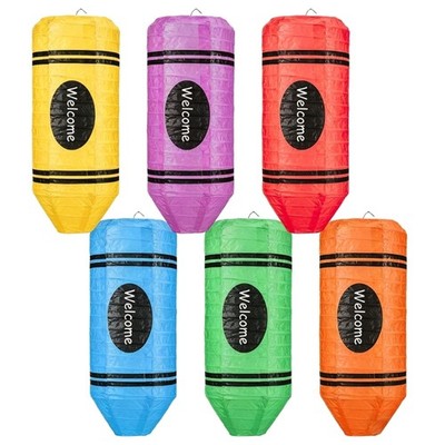 6Pcs Colorful Paper Lantern Ornament Ceiling Hanging Decoration for Classroom