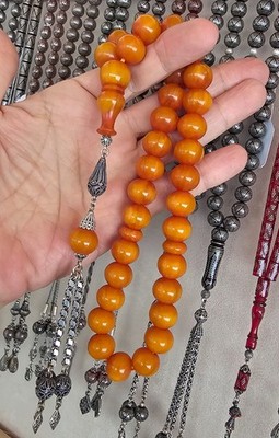 Amber Bakelite Misky Prayer Worry Beads  Subha Tasbih Tasbeeh tesbih