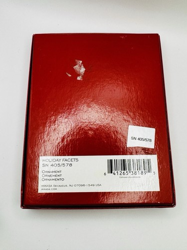 Mikasa Crystal Cardinal Ornament Holiday Facets SN405/578 Original Box Sticker - Picture 12 of 13