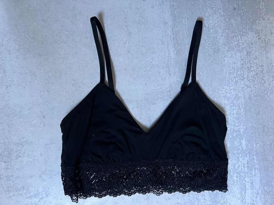 Cosabella Giulia Modal bralette bra Black wireless Sz S new stretch lace - Image 3 of 4