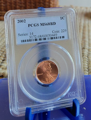 2002 Lincoln Cent PCGS MS68RD