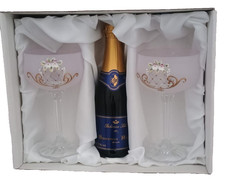 Sektgläser aus Bohemia Kristallglas | Florales Muster | Hochzeit 