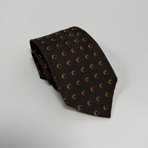 Robert Talbott Tie Best Of Class Hand Sewn 100% Silk Brown Blue Red USA 56" x 4"