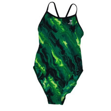 TYR Durafast Competitive Bathing Suite Size 30 Green Women