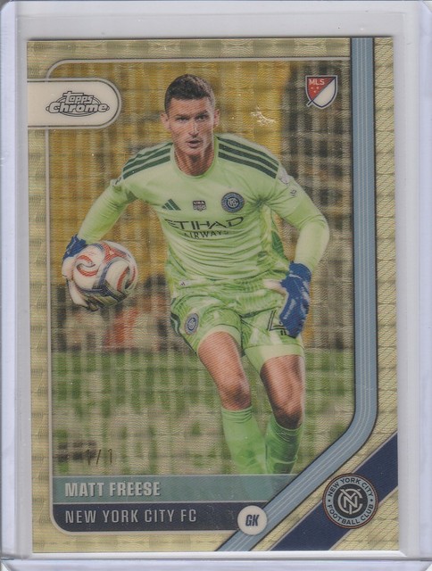 2020 Topps Chrome MLS #196 Matt Freese Superfractor 1/1 New York City FC 092326