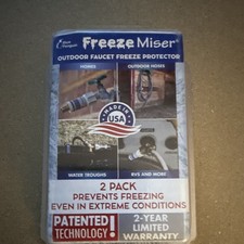 Freeze Miser Outdoor Faucet Freeze Protector Cover, 2 Pack for Outdoor Faucets