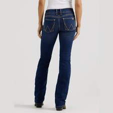 NEW Wrangler Retro Womens 27x32 Mae Mid Rise Bootcut Jeans HT Wash 09MWZHT