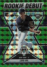 2022 Panini Mosaic #RD-10 Luis Gil Rookie Debut Green Mosaic New York Yankees