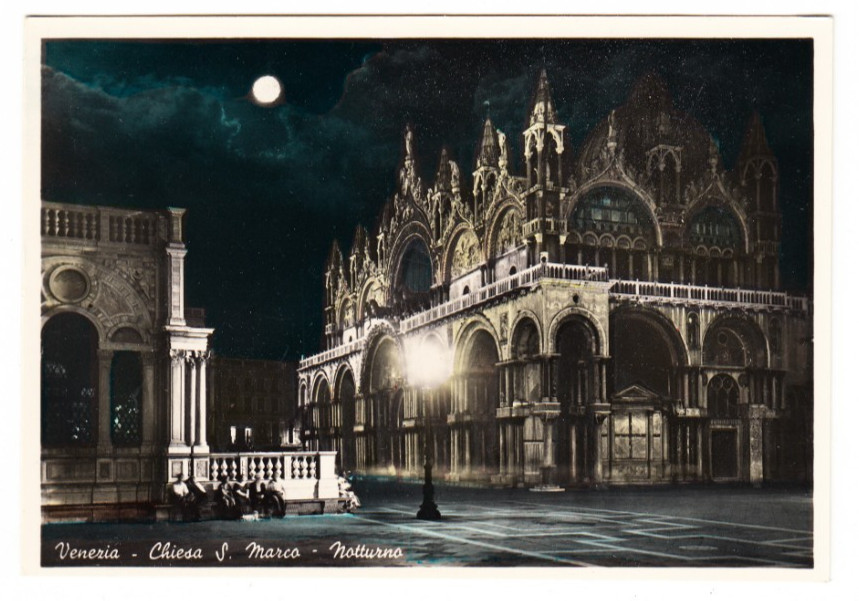 26-02774 - VENEZIA - CHIESA SAN MARCO NOTTURNO NON VIAGGIATA