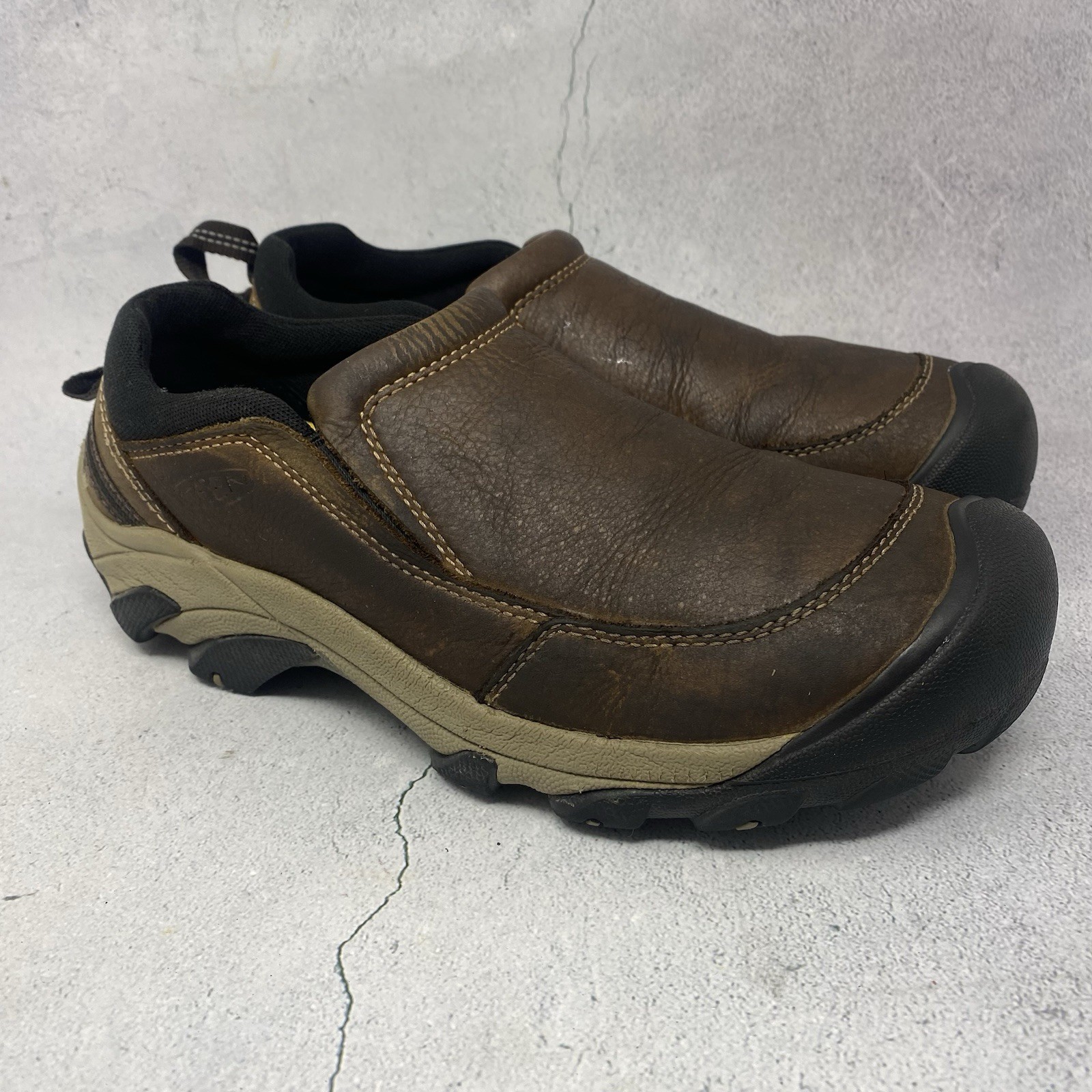 Scarpe da trekking Keen Targhee II 2 Soho slip on da uomo taglia 9 M in pelle 1025861 marrone