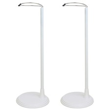2 Pcs Adjustable Doll Stand Support Base for 14-18 Inch Dolls - White