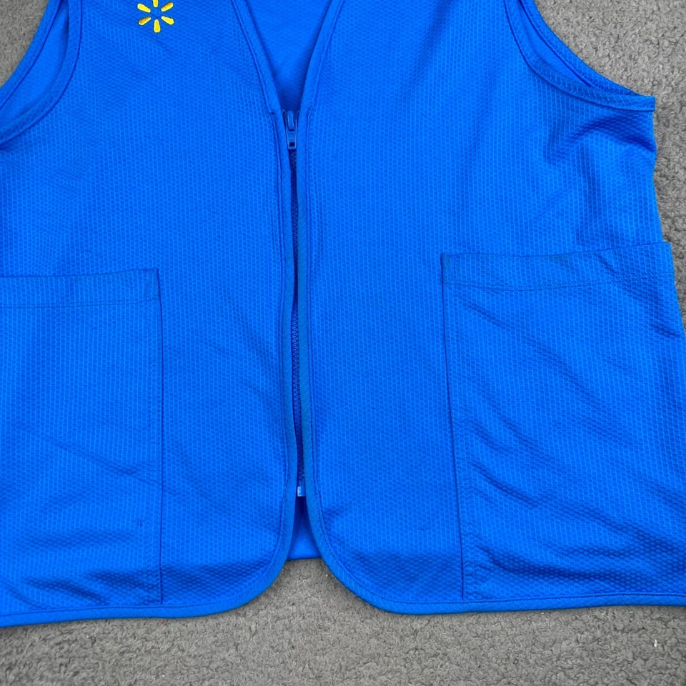 Walmart Employee Vest Womens XL Blue Full Zip Associate Uniform - Image 3 of 4