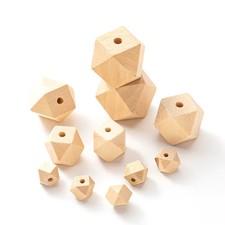 Wooden Beads 2-20Pcs Hexagon Unfinished Spacer for DIY Jewelry