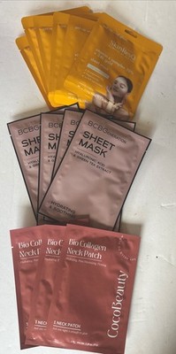 Lot Of 13 Face And Neck Sheet Masks Skinless Coco Beauty BCBGeneration