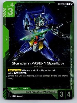 Gundam AGE-1 Spallow Foil - GD02-023 - NM - Gundam TCG Card Game