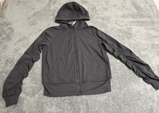 Fabletics Hooded Half Zip - Up Jacket Small Nylon Elastane Polyester Cotton