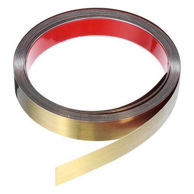 HARFINGTON 19.7ft x 0.98'' Wall Trim Peel and x 0.98'', Brushed Golden