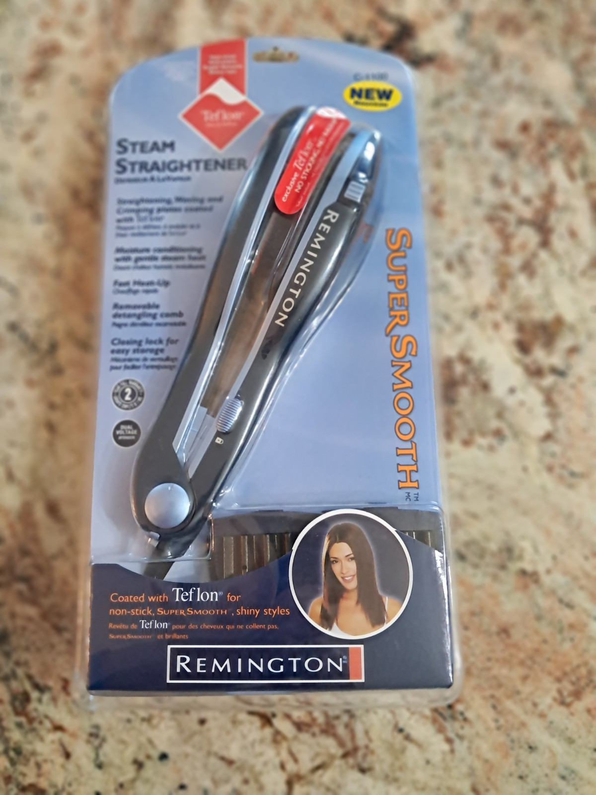Remington C-1100 Steam Hair Straightener – Teflon Plates – New Sealed