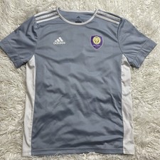 MLS Classic Orlando City Soccer Club Training Jersey Sz XL Youth Adidas Gray