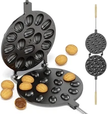 Walnut Shape Cookie Mold Maker 16 Holes, Dough Press Machine for Baking Biscuit